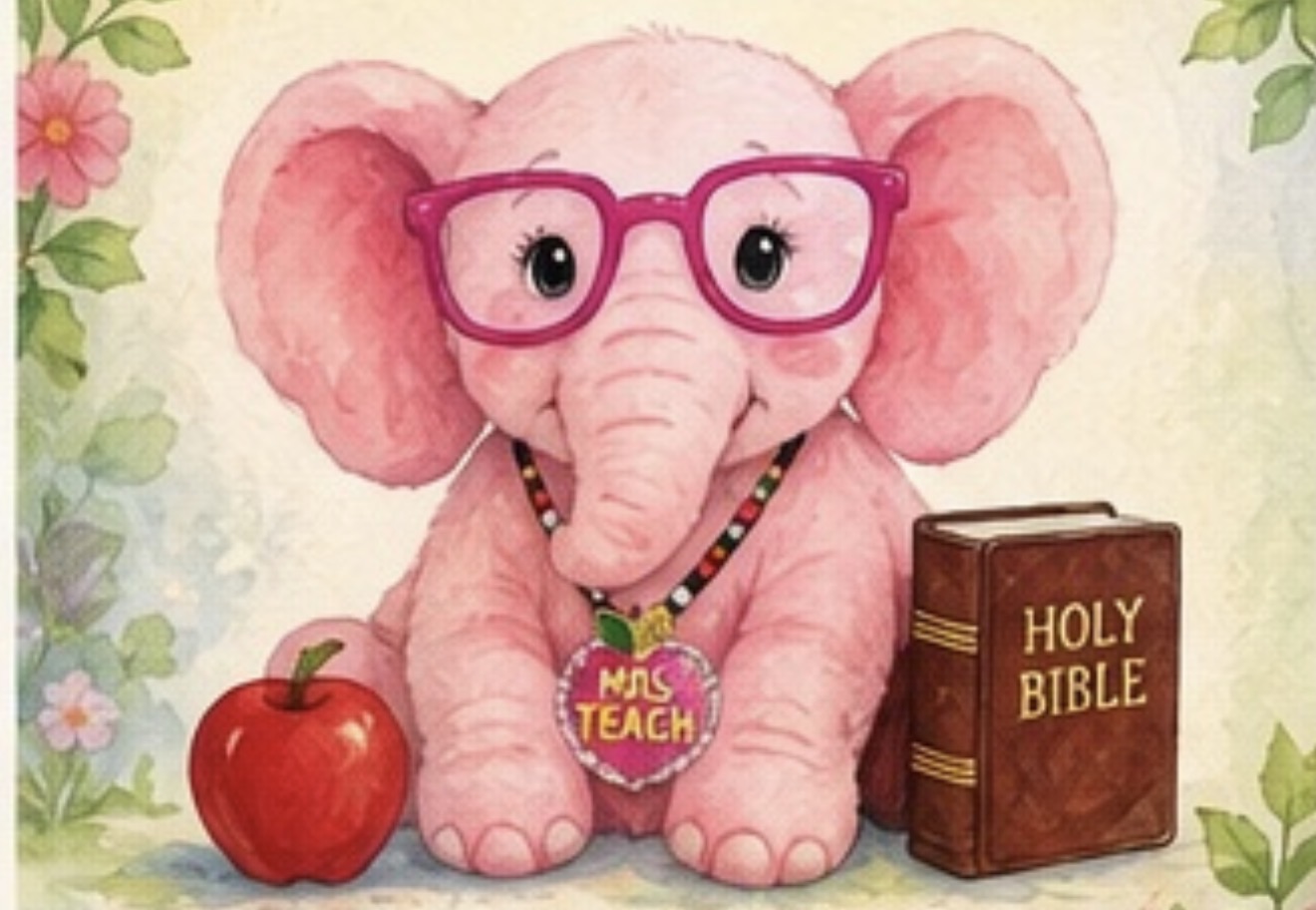 Mrs. Teach, The Faithful Pink Elephant
